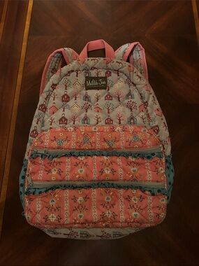 Matilda Jane Coral, Teal & Gray Quilted Kids Backpack